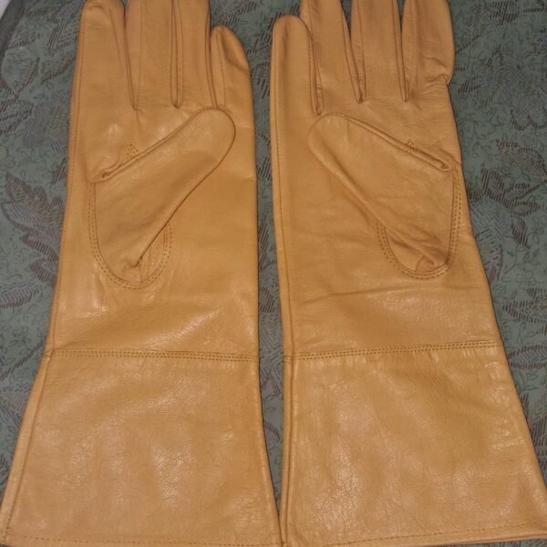 Premium Yellow Leather Falconry Gloves – Extra-Long Gauntlet Gloves for Animal Handling & Pruning