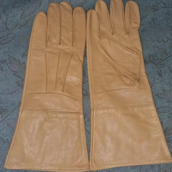 Professional Two-Tone Leather Falconry Gloves – Heavy-Duty Suede Gauntlet Gloves for Raptor Handling