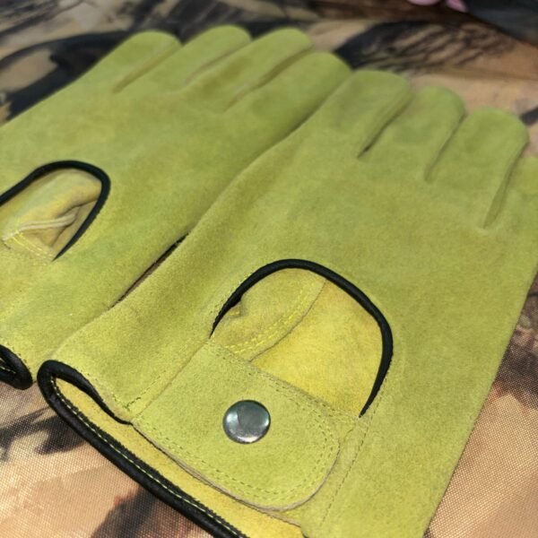 Men’s Olive Green Suede Driving Gloves