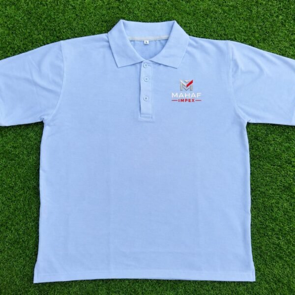 Men’s Light Blue Casual Cotton Polo Shirt