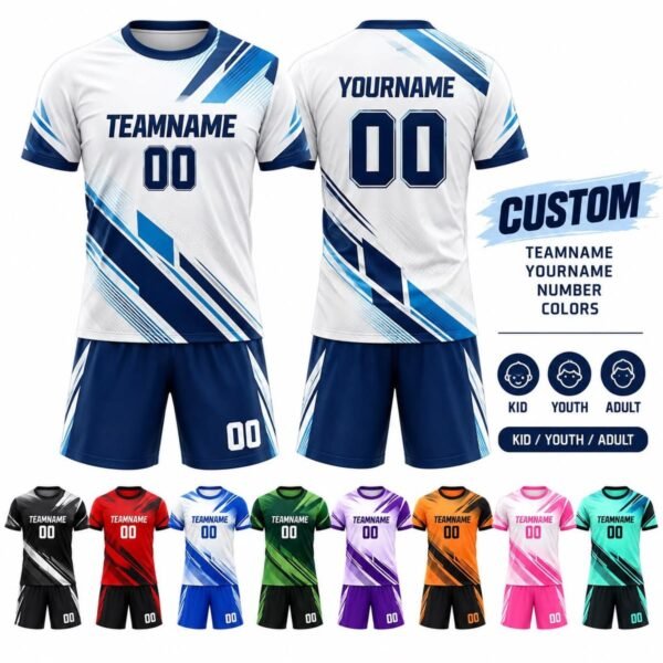 Custom Sublimated Soccer Uniform Set with Team Logo
